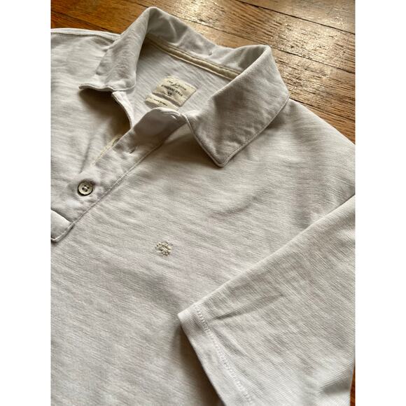 RAG & BONE Standard Issue Soft White Polo Mens sz M (Fits like a sz S) - Picture 4 of 13